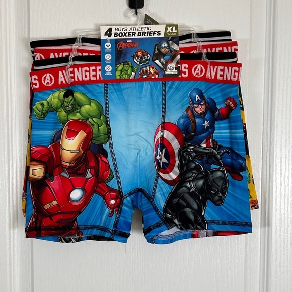NWT Marvel Avengers Boys' Athletic Boxer Briefs 4-Pack XL 14-16 - Picture 1 of 8